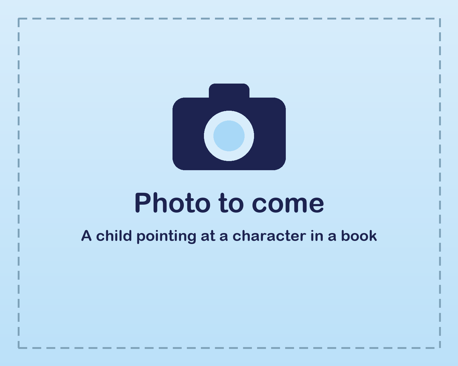 A child pointing at a character in a book