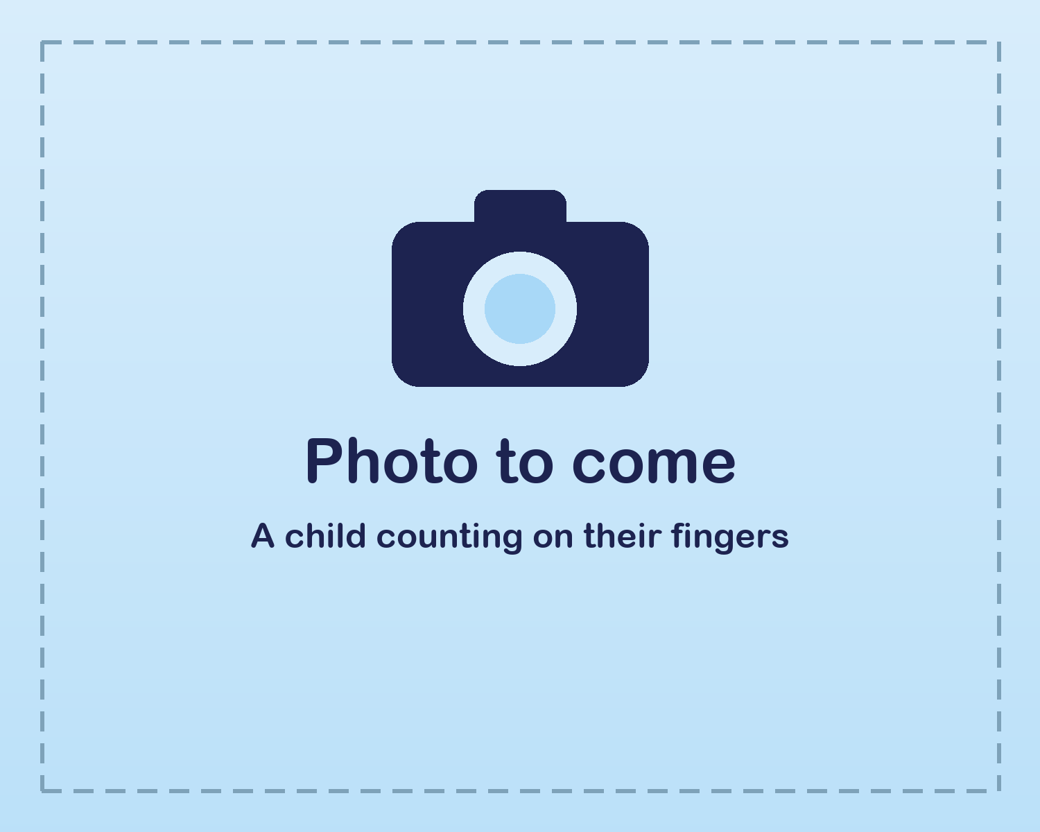 A child counting on their fingers