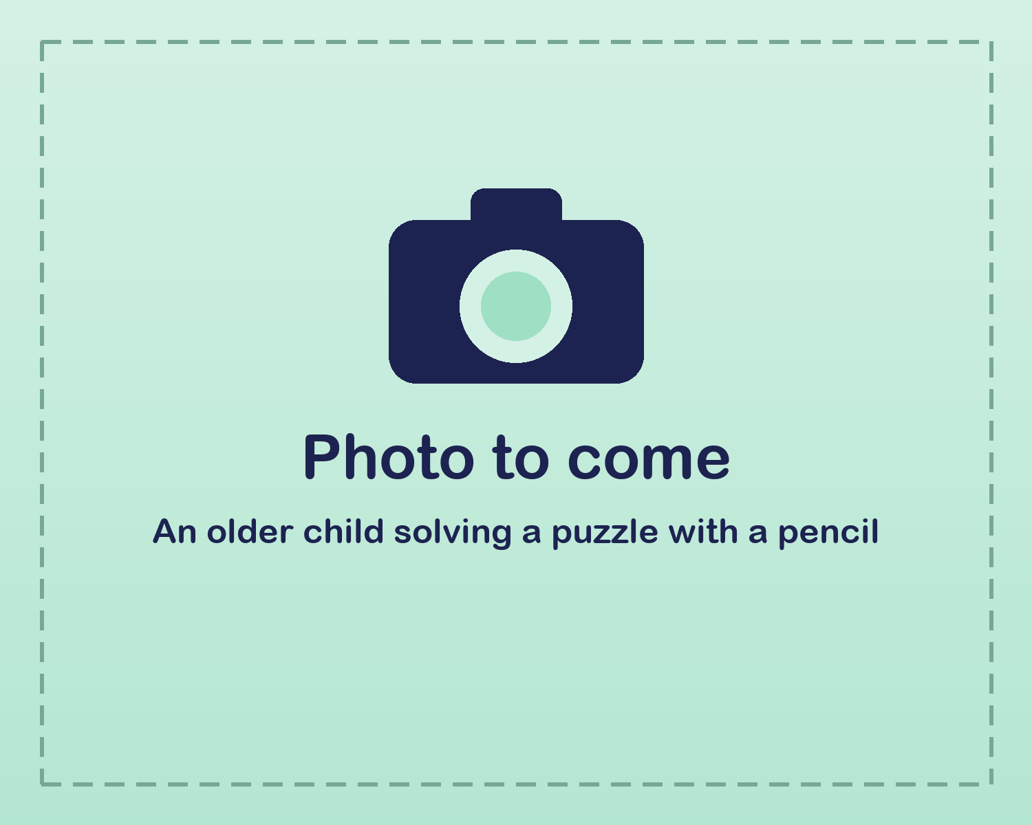 An older child solving a puzzle with a pencil