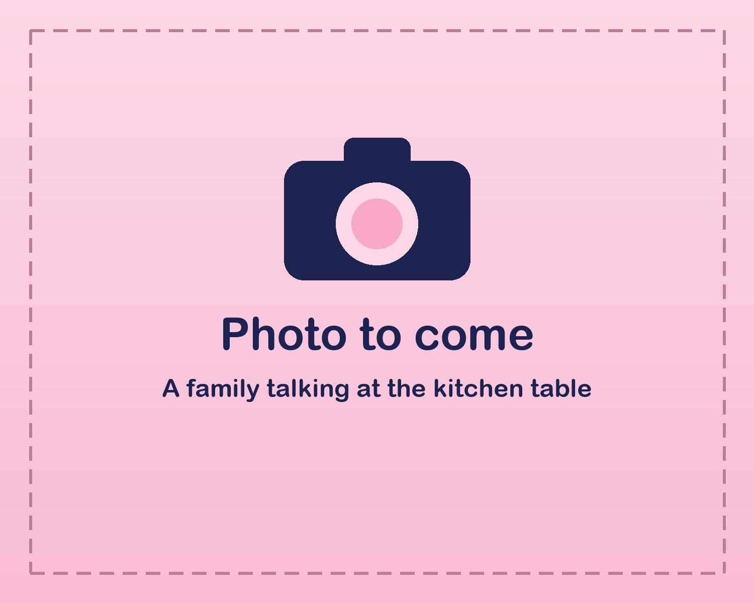 A family talking at the kitchen table