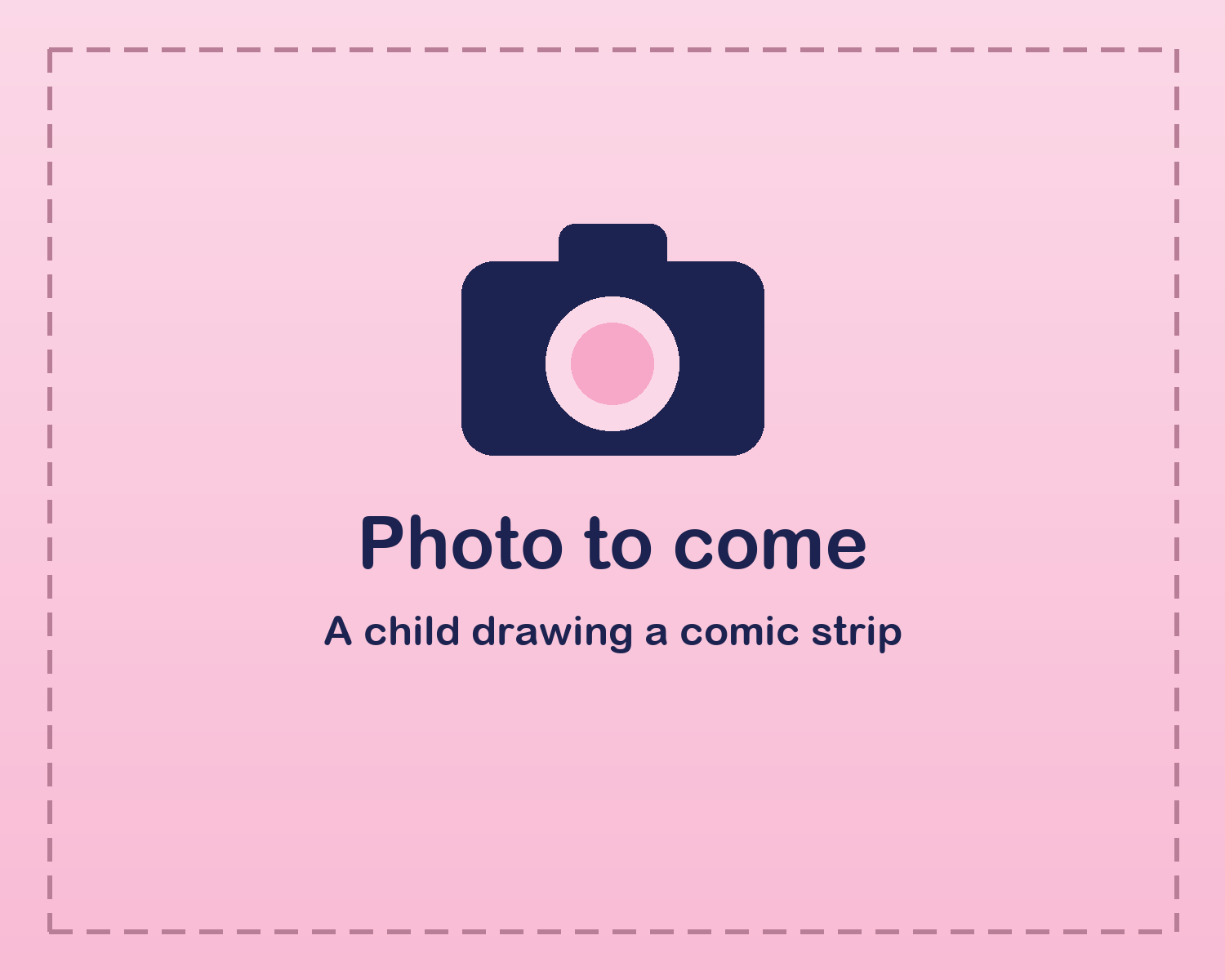 A child drawing a comic strip