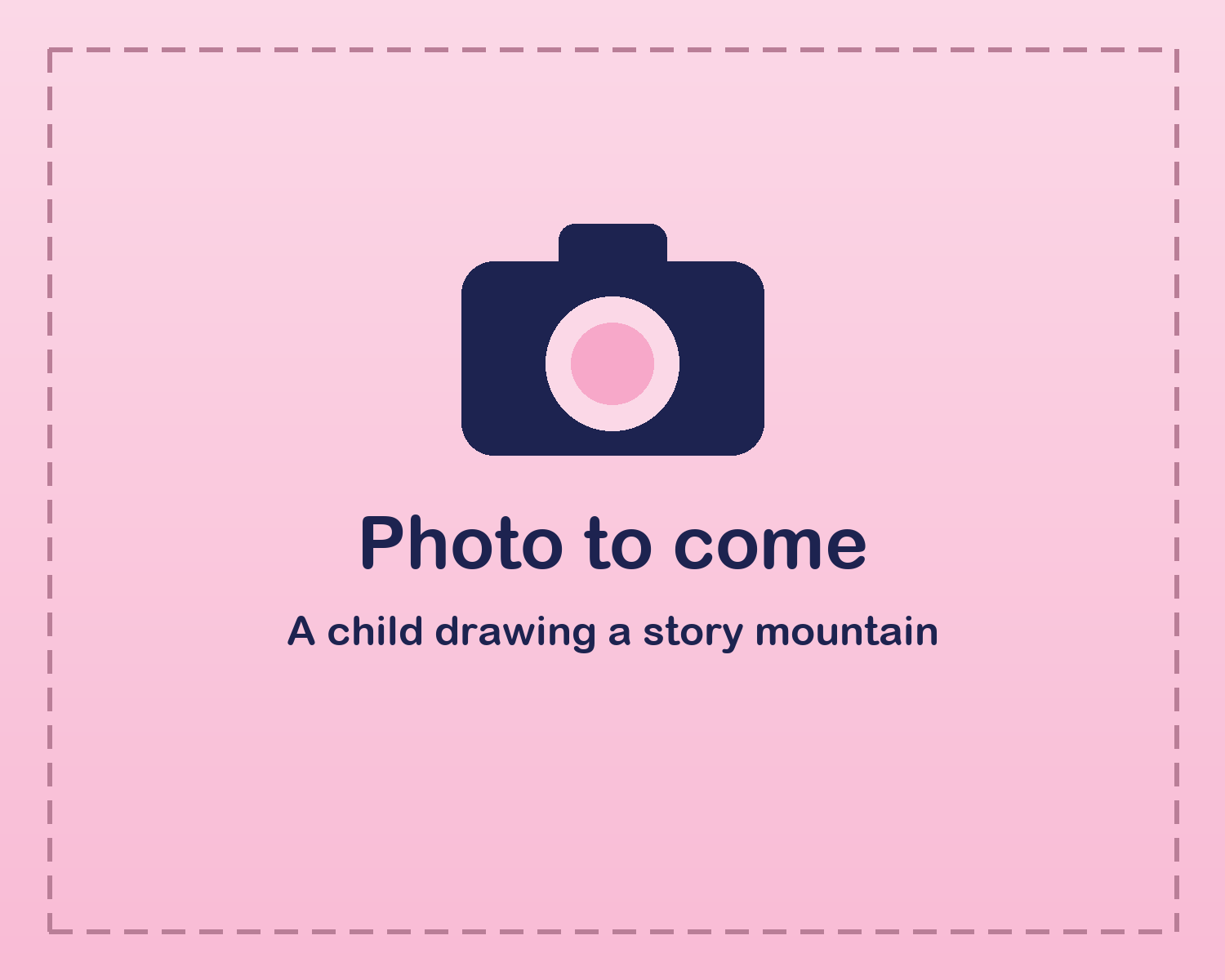 A child drawing a story mountain