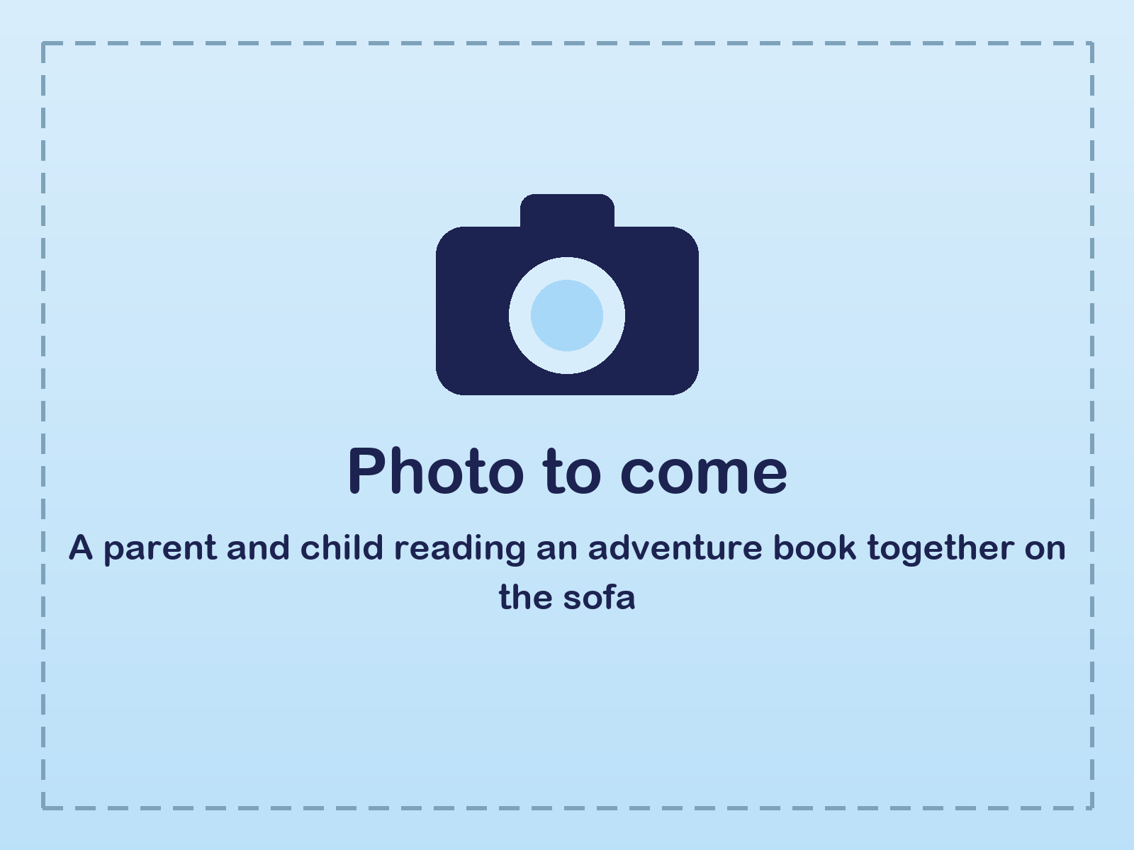 A parent and child reading an adventure book together on the sofa