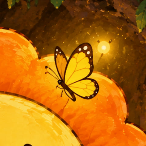 The yellow butterfly