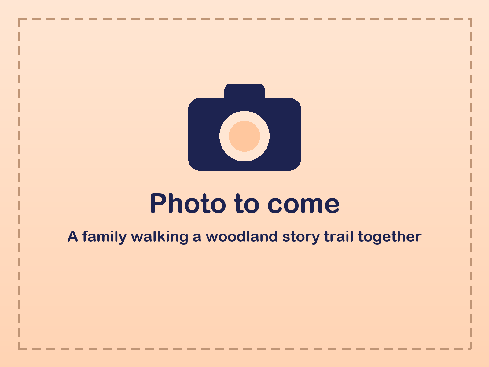 A family walking a woodland story trail together